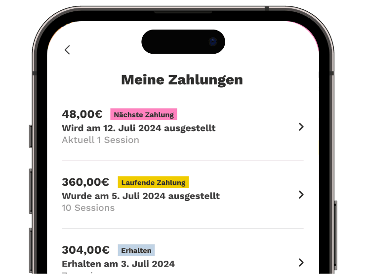 Ein Handy mit einer Zahlungsaufforderung.